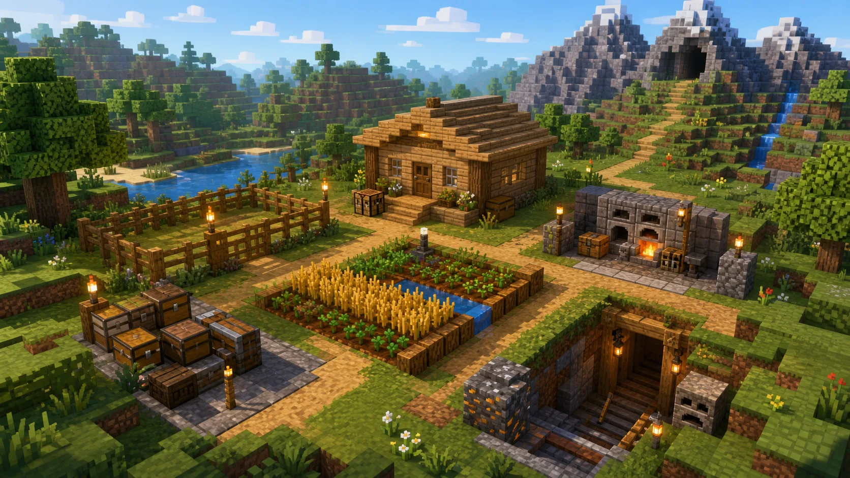 Minecraft Long-Term Survival Planner: Base, Villagers, Enchants, Farms, and End Route